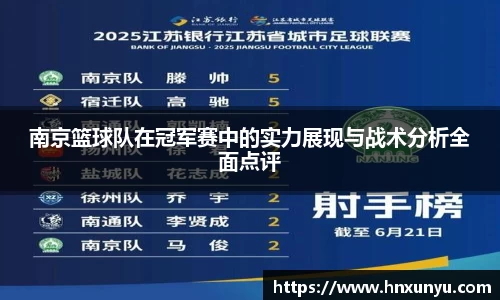 南京篮球队在冠军赛中的实力展现与战术分析全面点评