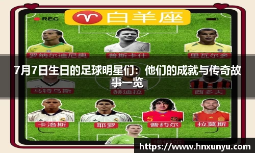 7月7日生日的足球明星们：他们的成就与传奇故事一览